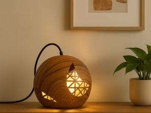 Why This Sepia-Toned Wooden Lamp Is the Mood Your Room Needs