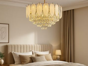 Golden Glow: How a Chandelier Can Instantly Elevate Your Bedroom