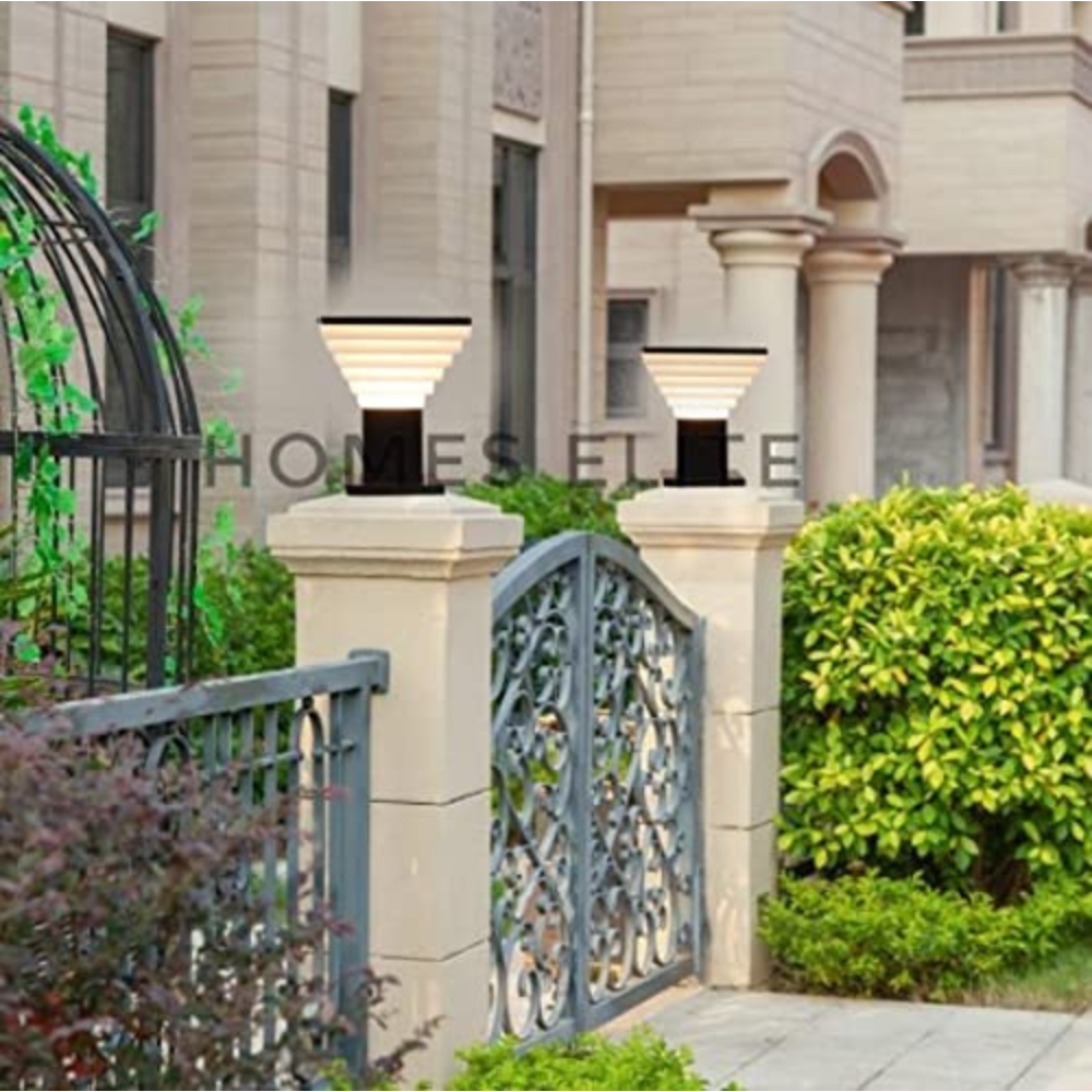 Homes Elite Outdoor Gate Light – PVC Base Modern Exterior Lamp for Porch, Patio, Deck, or Entryway ( Bulb Not Included)