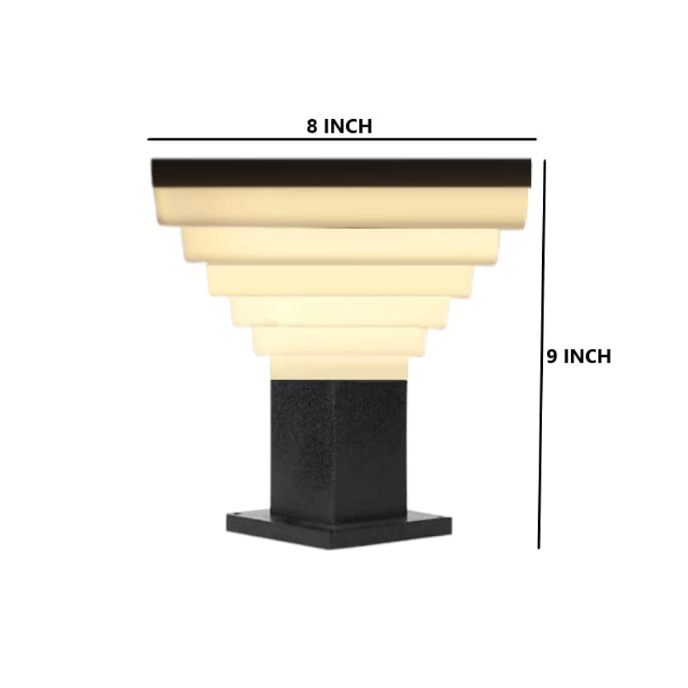 Homes Elite Outdoor Gate Light – PVC Base Modern Exterior Lamp for Porch, Patio, Deck, or Entryway ( Bulb Not Included)
