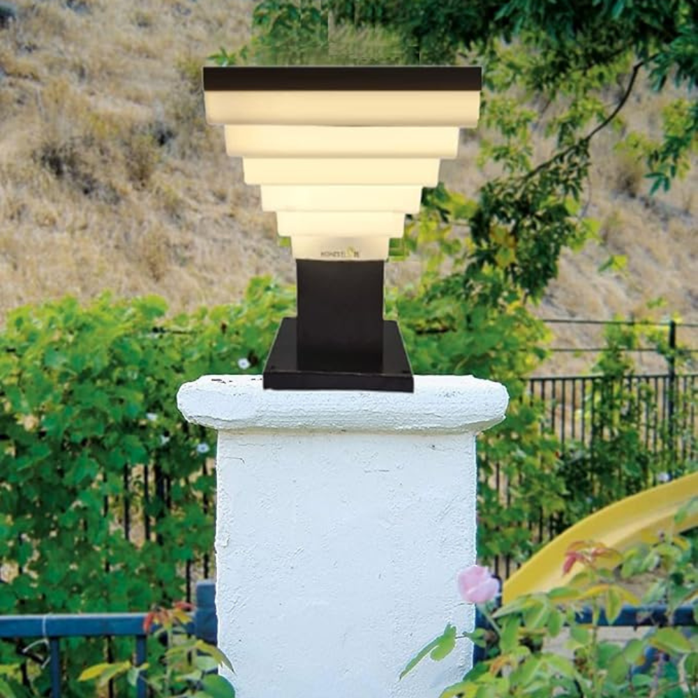 Homes Elite Outdoor Gate Light – PVC Base Modern Exterior Lamp for Porch, Patio, Deck, or Entryway ( Bulb Not Included)