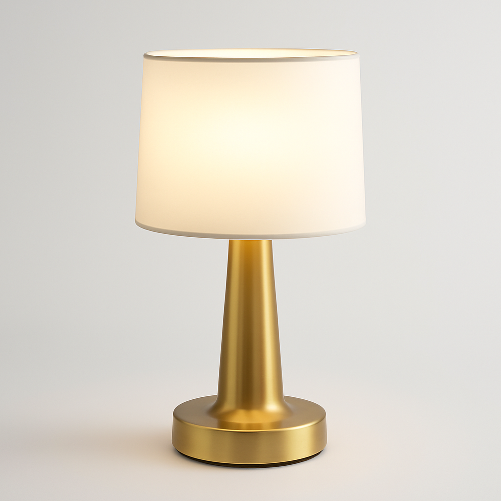 Homes Elite Modern Gold Touch Table Lamp Sleek Minimalist Design with Soft Warm Light