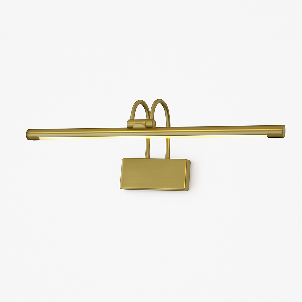 Homes Elite Modern Brass Picture Light Slim LED Wall Light for Artwork & Frames