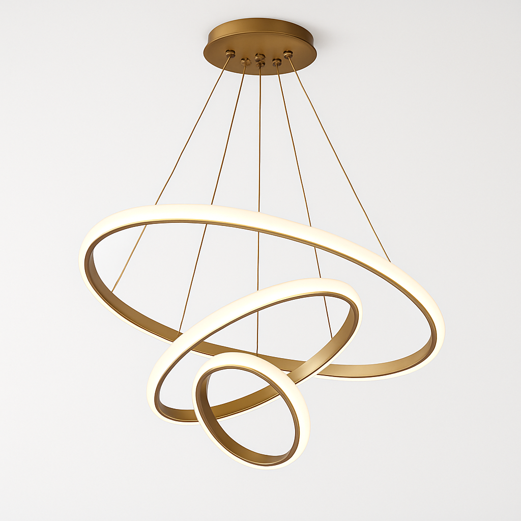 Homes Elite  Modern LED Spiral Chandelier Adjustable Color Temperature Pendant Light for Living Room, Dining Room, or Hall