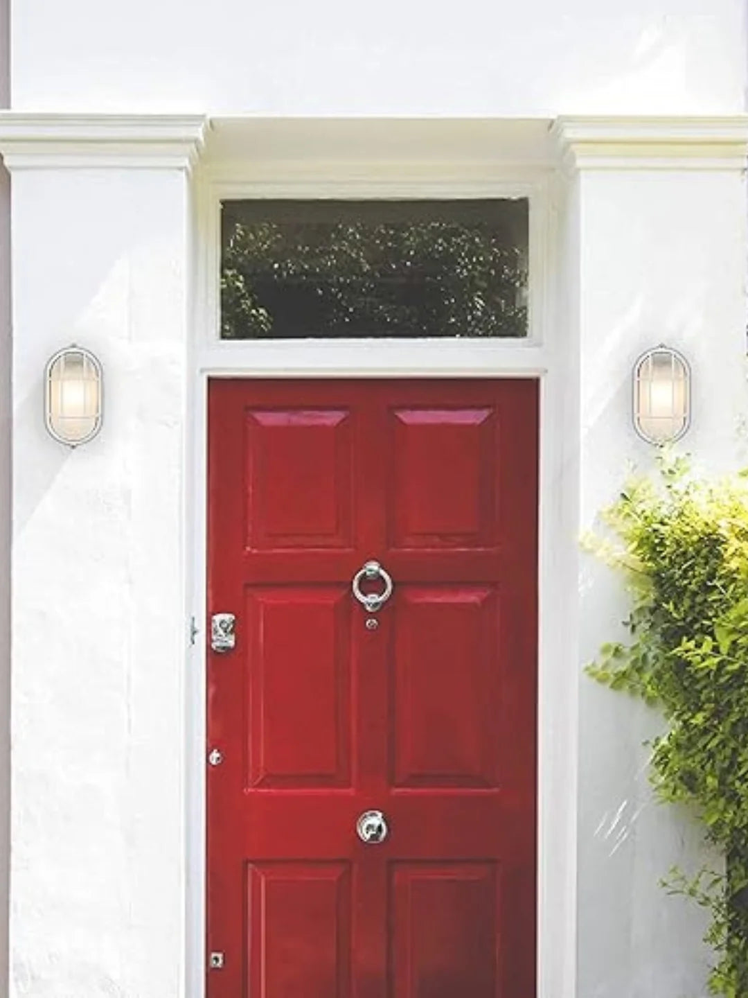 Homes Elite Oval Bulkhead Wall Lamp – Waterproof Decorative Sconce for Balcony, Roof & Entryway (Pack of 2, Bulbs Not Included)