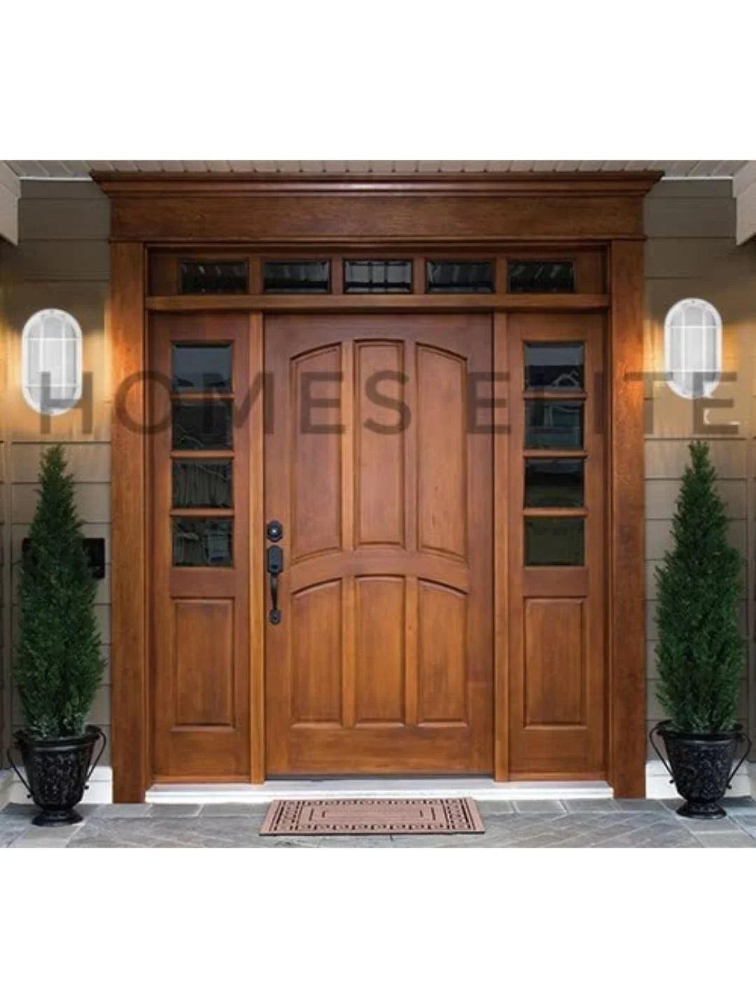 Homes Elite Outdoor Bulkhead Wall Lamp – Oval Waterproof Roof & Entry Light with White Plastic Body (Pack of 1, Bulb Not Included)