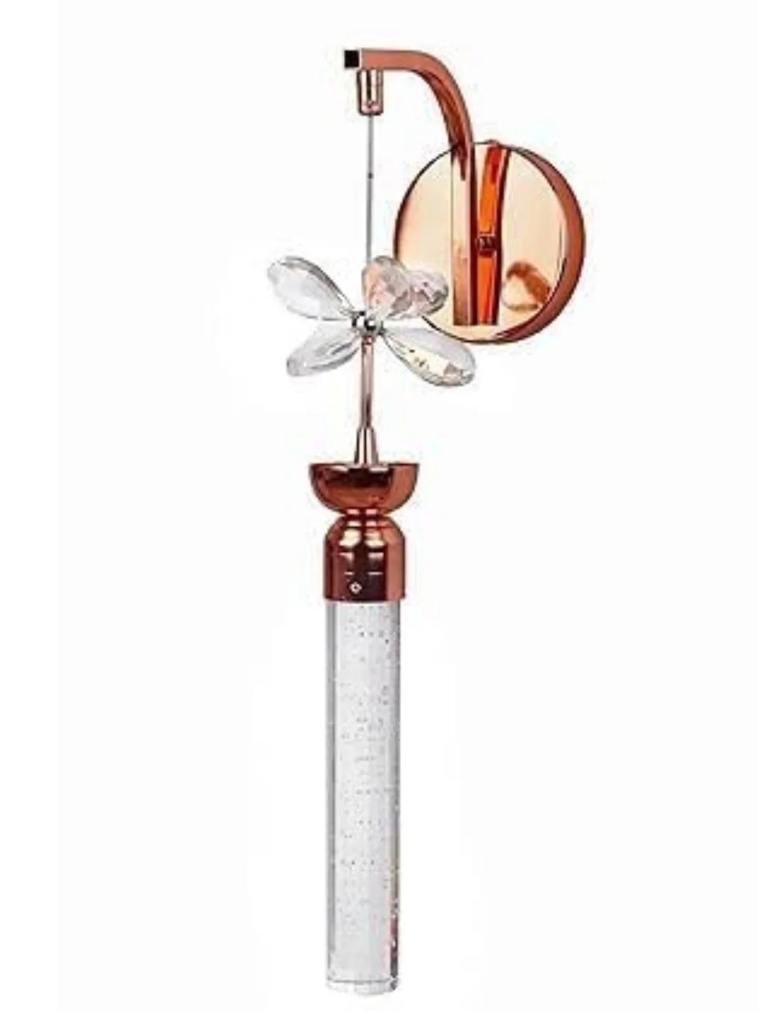 Homes Elite Crystal Flower LED Wall Light – Modern Wall Sconce for Bedroom & Living Room (3000K–6000K, 8W)