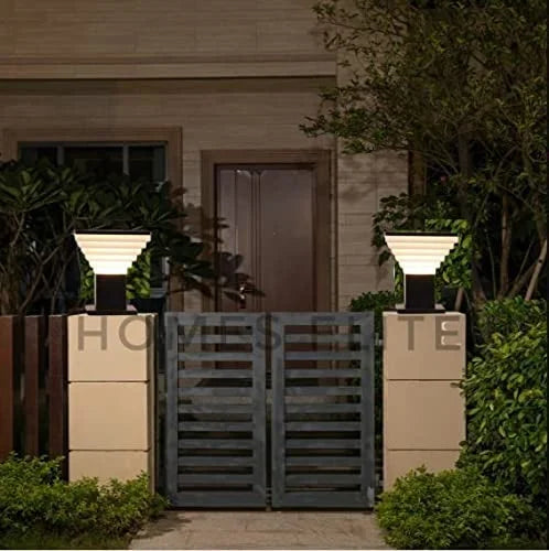 Homes Elite Outdoor Gate Light – PVC Base Modern Exterior Lamp for Porch, Patio, Deck, or Entryway ( Bulb Not Included)