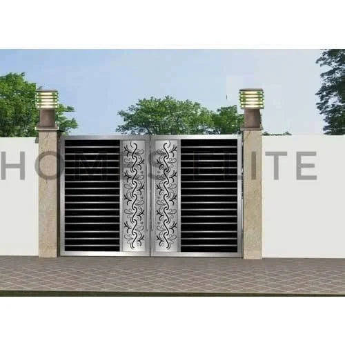 Homes Elite Outdoor Gate Light – Stainless Steel Pillar Lamp with Glass Shade, Waterproof Exterior Lighting for Garden & Entryway (Bulb Not Included)