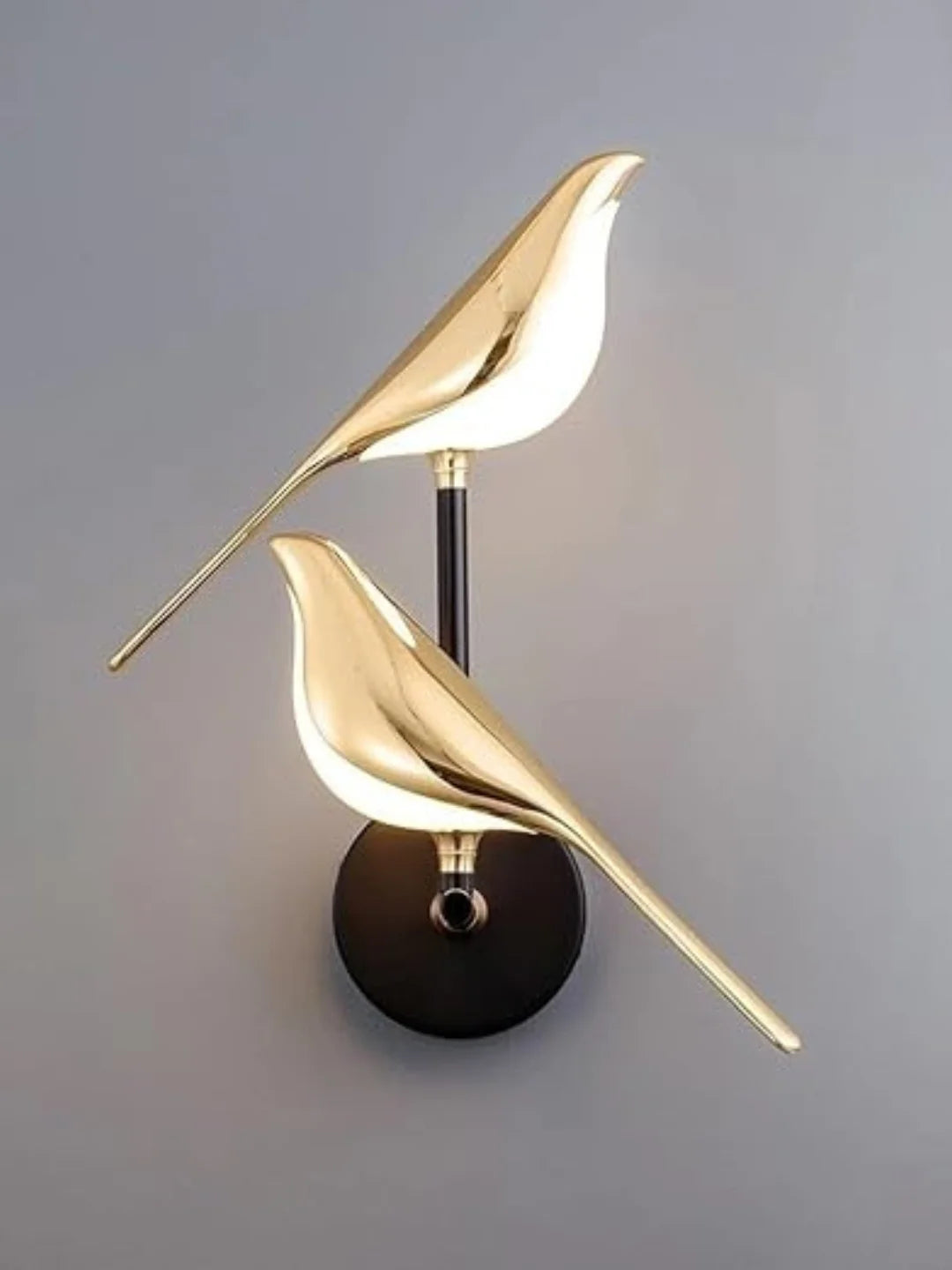 Homes Elite LED Wall Light – Modern Two-Bird Design, Gold & Black Finish, Decorative Indoor Lamp (3000K–6000K)