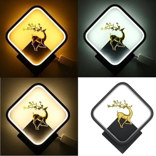 Homes Elite Modern LED Wall Light – Artistic Deer Design Sconce for Living Room, Bedroom & Hallway (3000K–6000K)