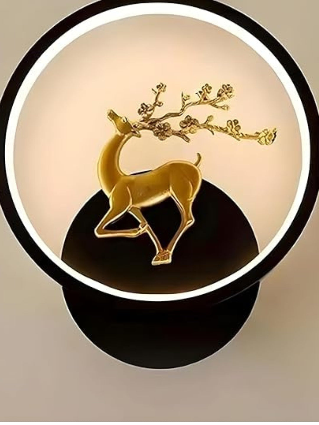 Homes Elite LED Wall Sconce – Modern Decorative Indoor Light with Artistic Deer Circle Design (3000K–6000K)