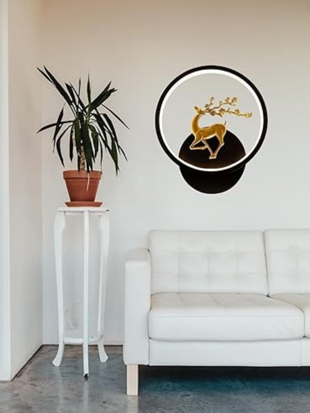 Homes Elite LED Wall Sconce – Modern Decorative Indoor Light with Artistic Deer Circle Design (3000K–6000K)