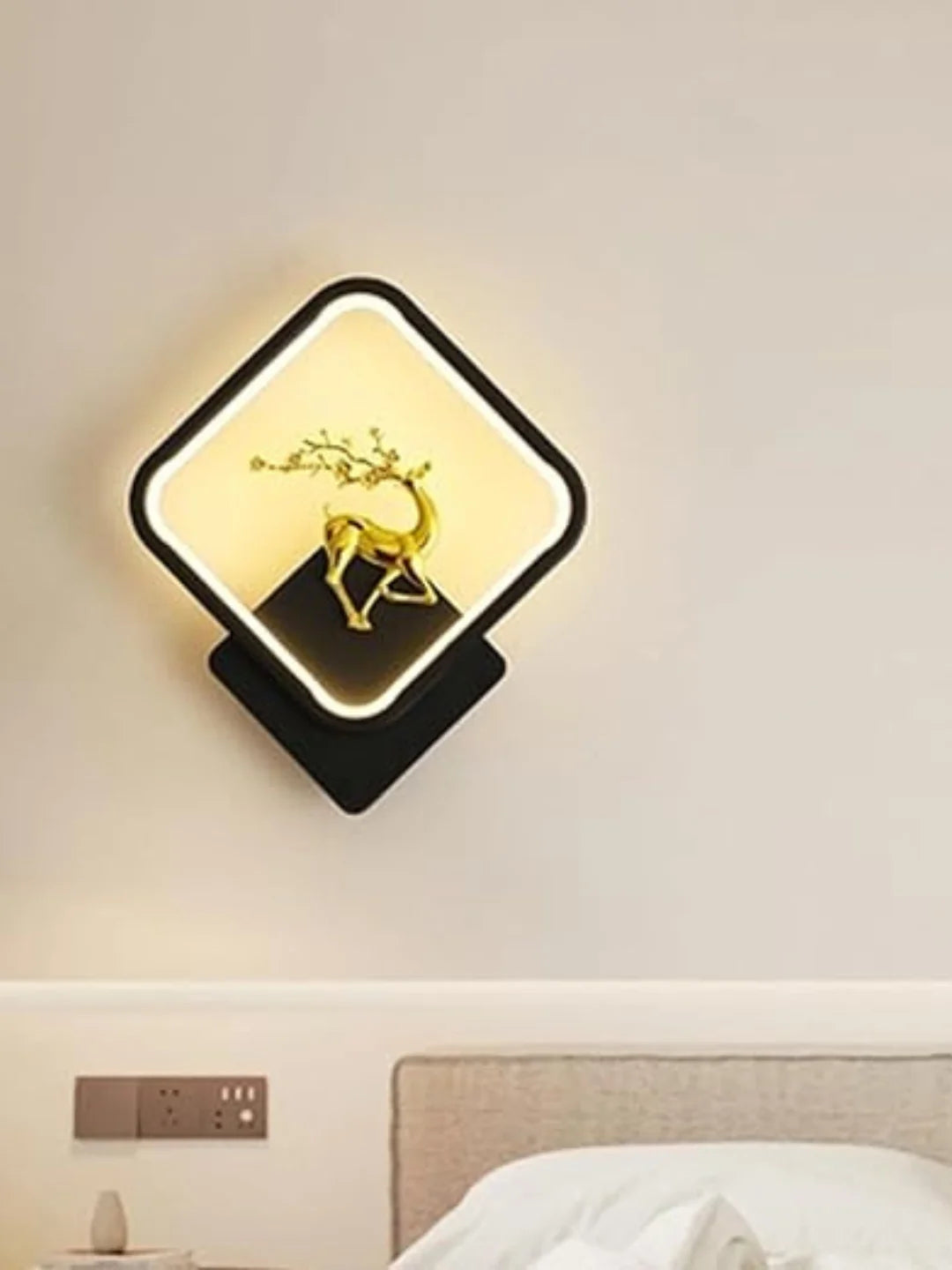 Homes Elite Modern LED Wall Light – Artistic Deer Design Sconce for Living Room, Bedroom & Hallway (3000K–6000K)