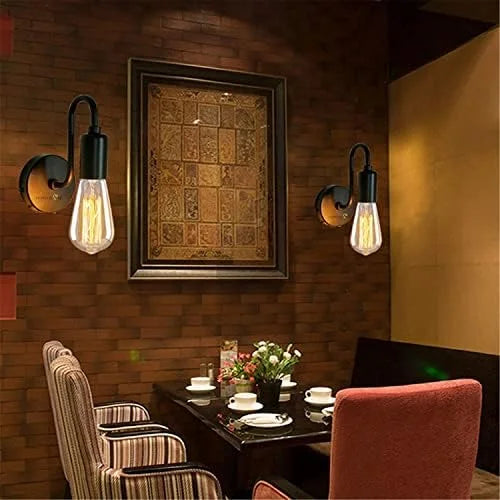 Homes Elite Vintage Wall Sconce – Retro Metal Cage Indoor Wall Lamp for Bedroom (Pack of 1)
