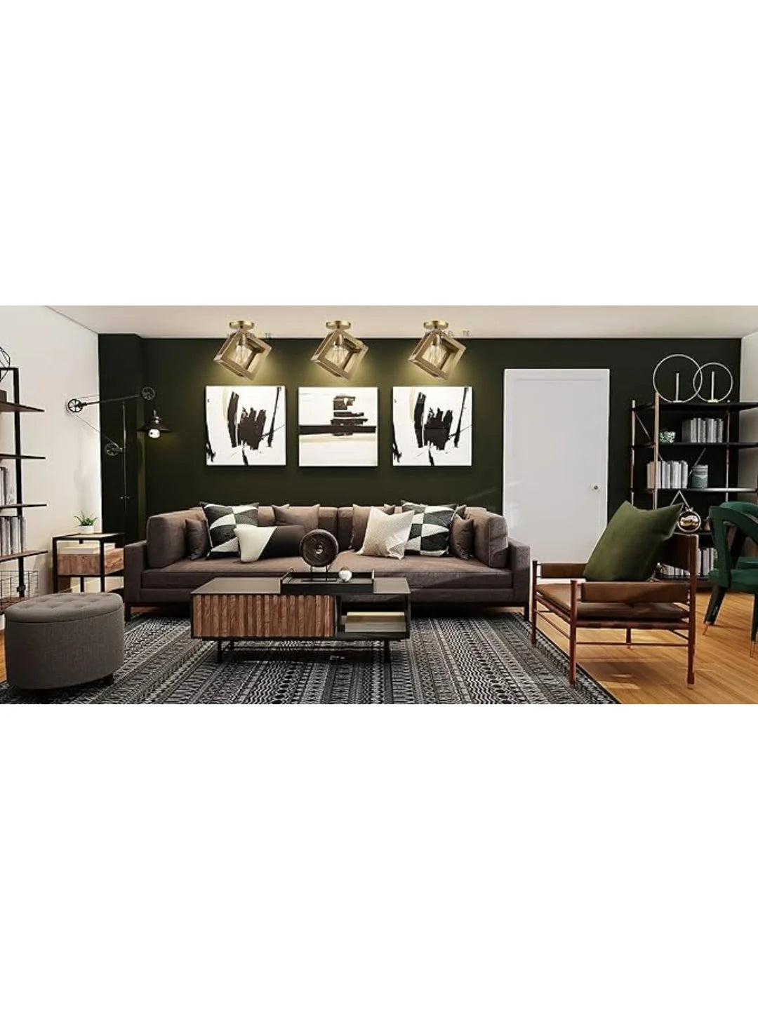 Homes Elite Square Wall & Ceiling Light – Modern Pendant Lamp for Home, Balcony & Bedroom with Filament Bulb