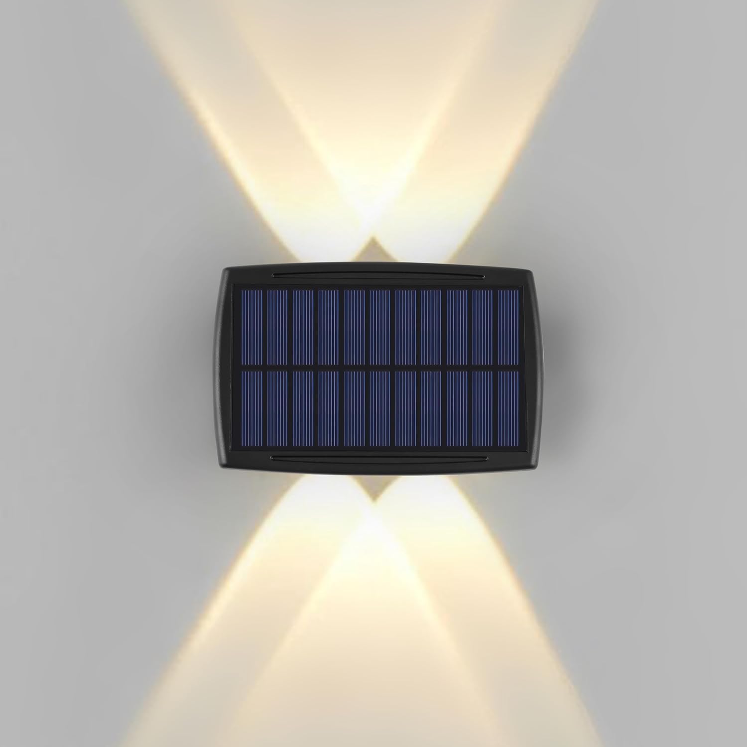 Homes Elite Solar Wall Light Dual Beam Outdoor LED with Motion Sensor & Warm Glow